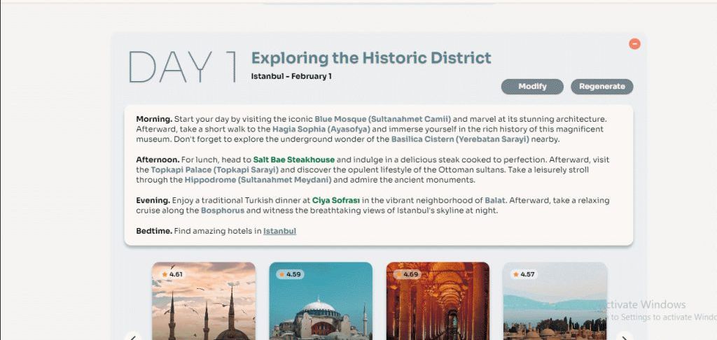 Roam around ai trip planner