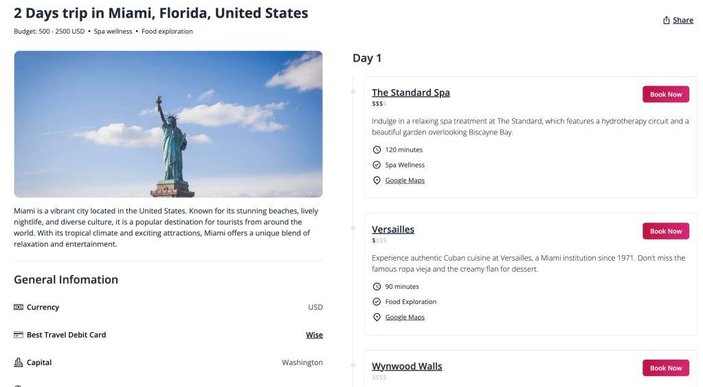 Wonderplan.ai trip planner