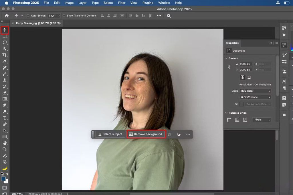 گزینه حذف بک گراند با مدل هوش مصنوعی Firefly در فتوشاپ